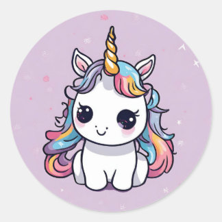 Baby Unicorn Party Favor Stickers