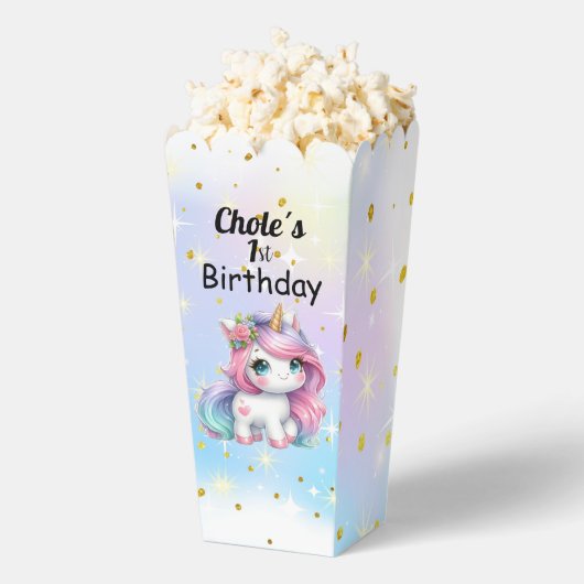 Baby Unicorn Popcorn Boxes Bedankdoosjes (Popped)