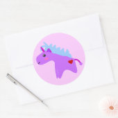Baby Unicorn Ronde Sticker (Envelop)
