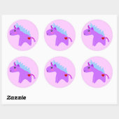 Baby Unicorn Ronde Sticker (Vel)