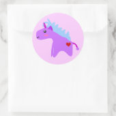 Baby Unicorn Ronde Sticker (Tas)