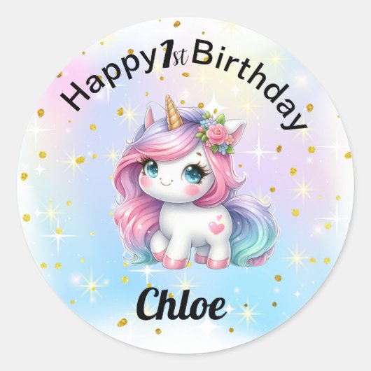 Baby Unicorn stickers (Voorkant)