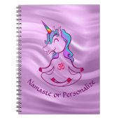 Baby Unicorn Zen Yoga Meditation Lotus Paars Notitieboek (Voorkant)