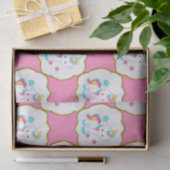 Baby Unicorns op roze Tissuepapier (Geschenk)