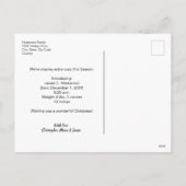 Baby Vakantie geboorteaankondiging Snowy Christmas Feestdagenkaart (Achterkant)