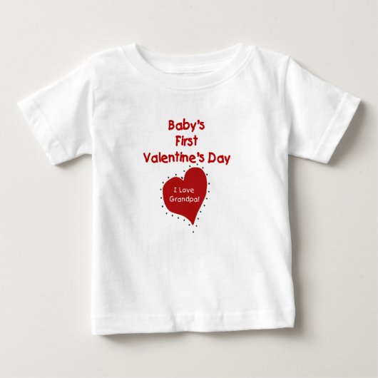 Baby Valentijn I Love Grandpa T-shirt (Voorkant)