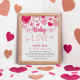 baby Valentijnsdag Baby shower Game Poster
