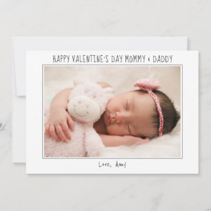 Baby Valentijnsdag voor nieuwe ouders Feestdagenkaart