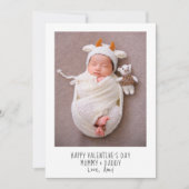Baby Valentijnsdag voor nieuwe ouders Feestdagenkaart (Voorkant)
