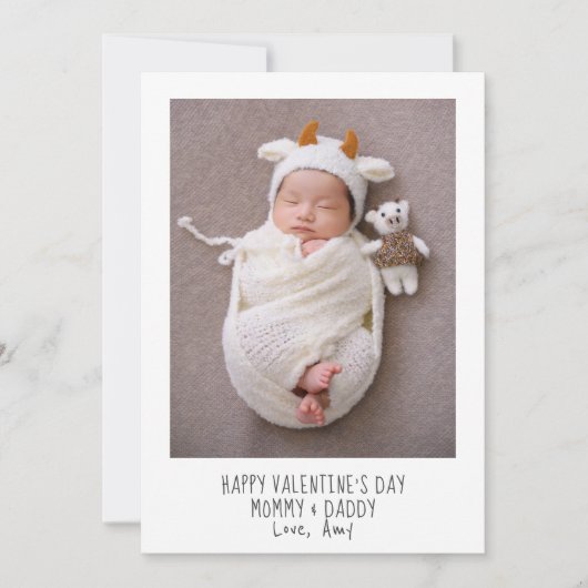 Baby Valentijnsdag voor nieuwe ouders Feestdagenkaart (Voorkant)