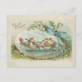 Baby van 1909 in de rooiboot Pasen Briefkaart (Voorkant)