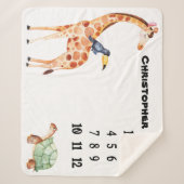 Baby van Afrikaanse mijlpalen Sherpa Deken (Voorkant)