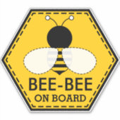 Baby van baby bijen aan boord van de Sticker (Voorkant)