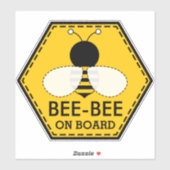 Baby van baby bijen aan boord van de Sticker (Vel)