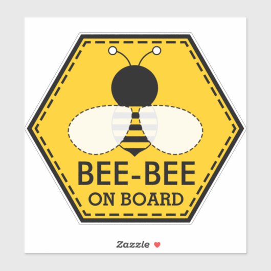 Baby van baby bijen aan boord van de Sticker (Vel)