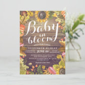 Baby van baby shower in Bloom Maple Pumpkin-zonneb Kaart (Staand voorkant)