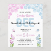 Baby van bijen onthullen uitnodiging (Voorkant)