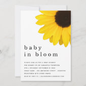 Baby van bittere geelzonnebloem in Bloom Shower Kaart (Voorkant)