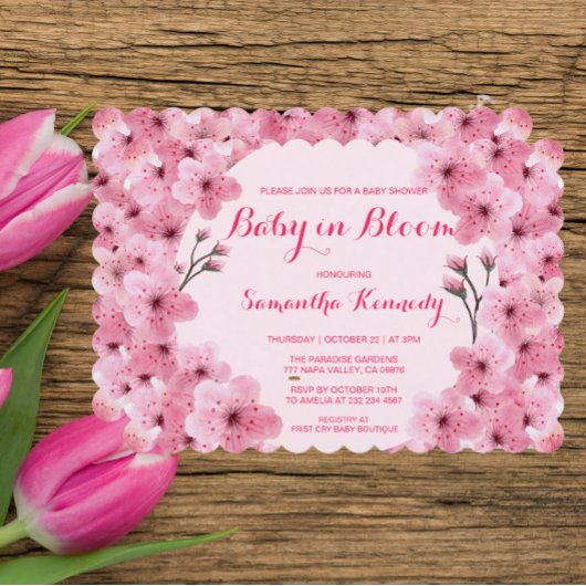 Baby van de begroting in Bloom Blush Pink Floral B