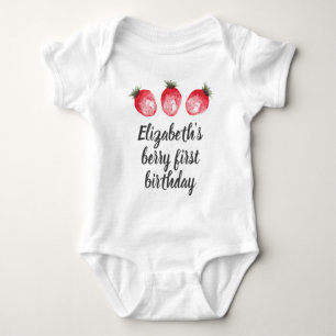 Baby van de Berry 1st Birthday Waterverf Romper