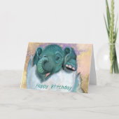 Baby van de Birthday Kaart Elephant Hatching from  (Voorkant)