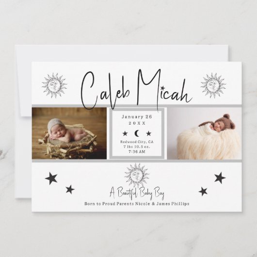  Baby van de Foto van Sun & Moon Aankondiging van  (Voorkant)