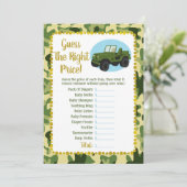 Baby van de legerkamer raad het juiste prijsspel (Staand voorkant)