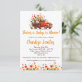 Baby van de lente-Floral in het Baby shower Bloom Kaart (Staand voorkant)