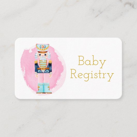  Baby van de Pastel Nutkraker Visitekaartje (Voorkant)