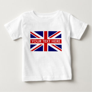 Baby van de vlag van de Engelse Union Jack top t s