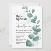 Baby van de Waterverf van Eucalyptus Greenery Kaart (Voorkant)