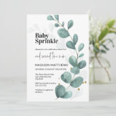 Baby van de Waterverf van Eucalyptus Greenery Kaart (Staand voorkant)