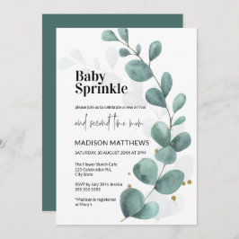 Baby van de Waterverf van Eucalyptus Greenery Kaart