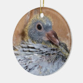 Baby van duivenversiering keramisch ornament (Links)