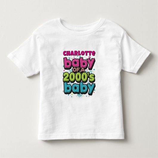 Baby van een 2000s Baby gepersonaliseerd peuter T- Kinder Shirts (Voorkant)