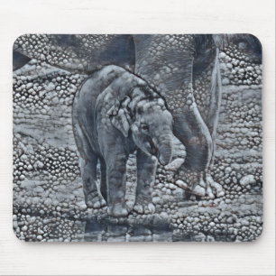 baby van een olifant muismat