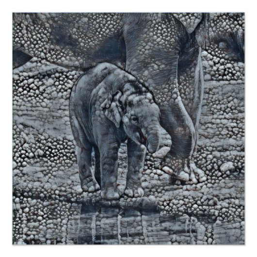 baby van een olifant perfect poster (Voorkant)