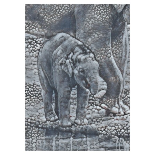 baby van een olifant tafelkleed (Voorkant)