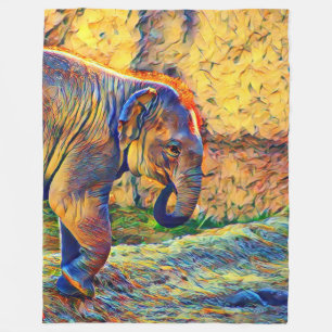 baby van elefant fleece deken