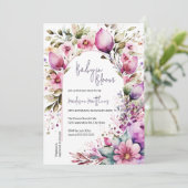 Baby van Floral Arch in het Baby shower van de Wat Kaart (Staand voorkant)