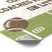 Baby van football Paar met coating Baby shower Ban Poster (Hoek)