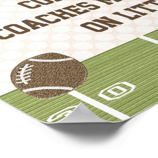 Baby van football Paar met coating Baby shower Ban Poster (Hoek)