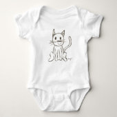 Baby van geverfd Kat Romper (Voorkant)