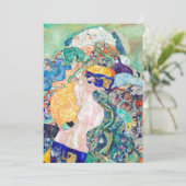 Baby van Gustav Klimt Painting Artwork Kaart (Staand voorkant)