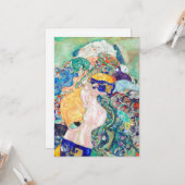 Baby van Gustav Klimt Painting Artwork Kaart (Voorkant / Achterkant in situ)