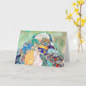 Baby van Gustav Klimt Painting Artwork Kaart (Gele Bloem)