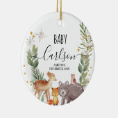 Baby van het dierenbos Zwangerschap Pijn Boom Keramisch Ornament (Rechts)