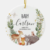 Baby van het dierenbos Zwangerschap Pijn Boom Keramisch Ornament (Voorkant)