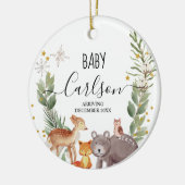 Baby van het dierenbos Zwangerschap Pijn Boom Keramisch Ornament (Links)