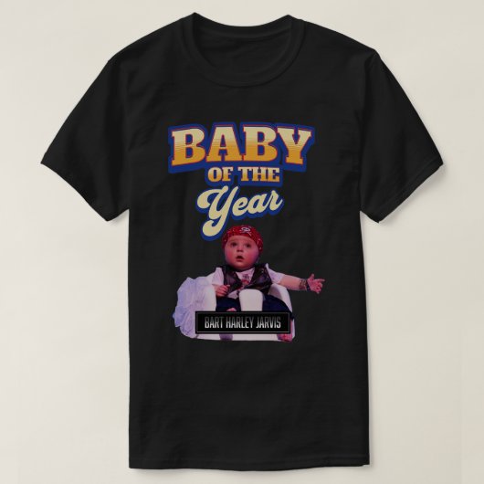Baby van het jaar Bart Harley Jarvis T-shirt (Design voorkant)